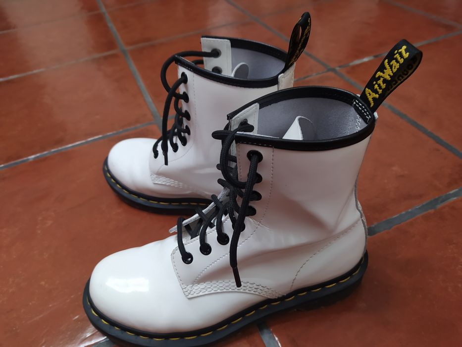 Martens 1460 W bota original branca