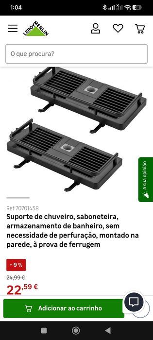Estante para chuveiro