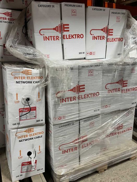 Мережевий кабель FTP CAT5E 4P 0,50 мм DCG (екранований), 305 м, CCA, PVC (упаковка 305 метрів)