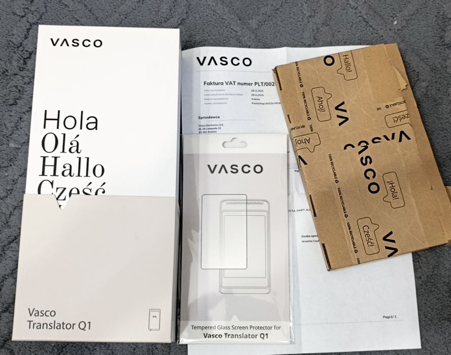 Vasco Q1 j. nowy tłumacz mowy, translator. Gwarancja.