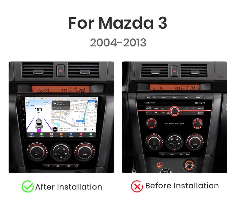Rádio Mazda 3 2009 a 2013 CARPLAY Android auto WIFI GPS 2/32GB NOVO