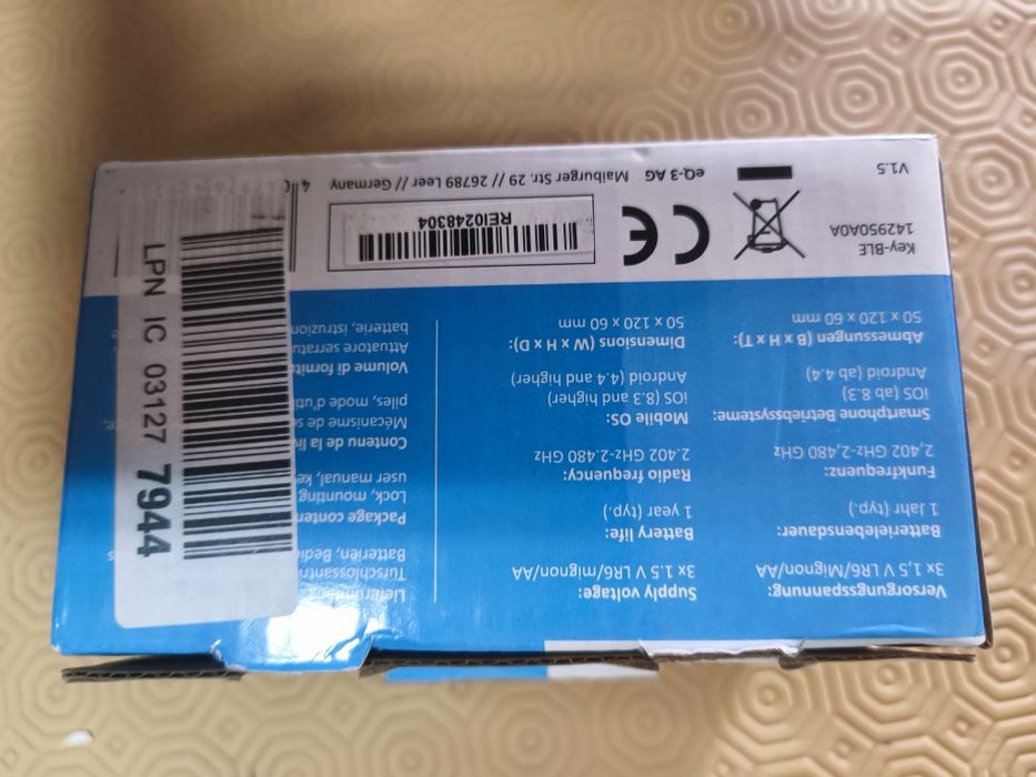 Acionador de fechadura inteligente Eqiva  Bluetooth Smart