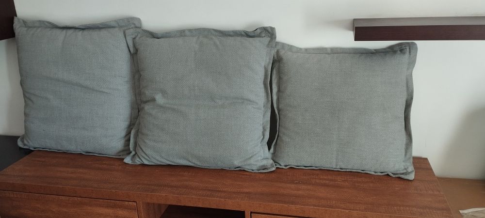 Conjunto 3 almofadas sofá Ikea HOLMSUND - cinza claro