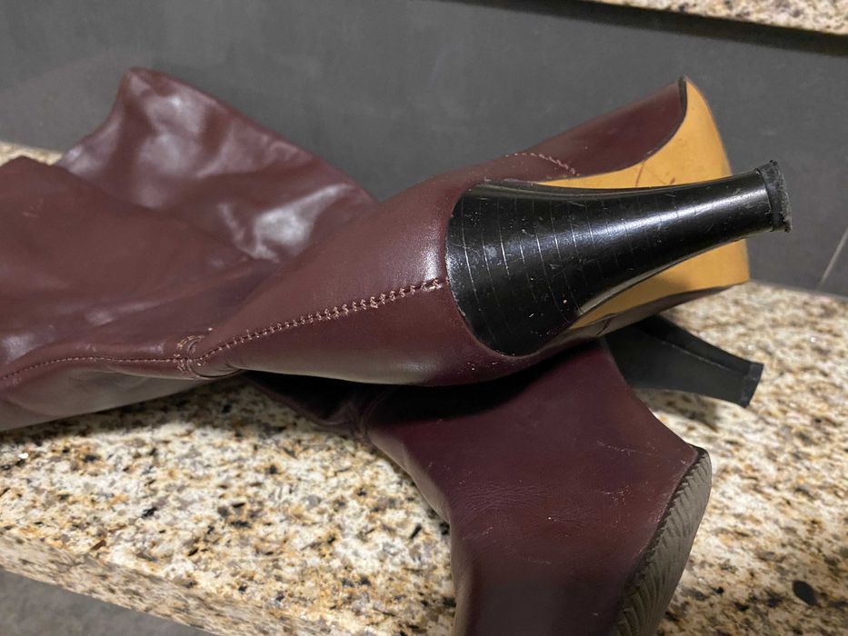 kozaki ,skóra naturalna,brąz,rozm.38