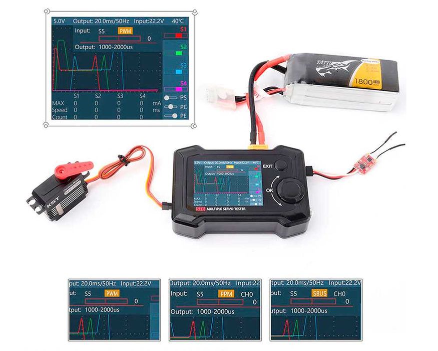 Сервотестер ToolkitRC ST8 Advanced Servo Tester