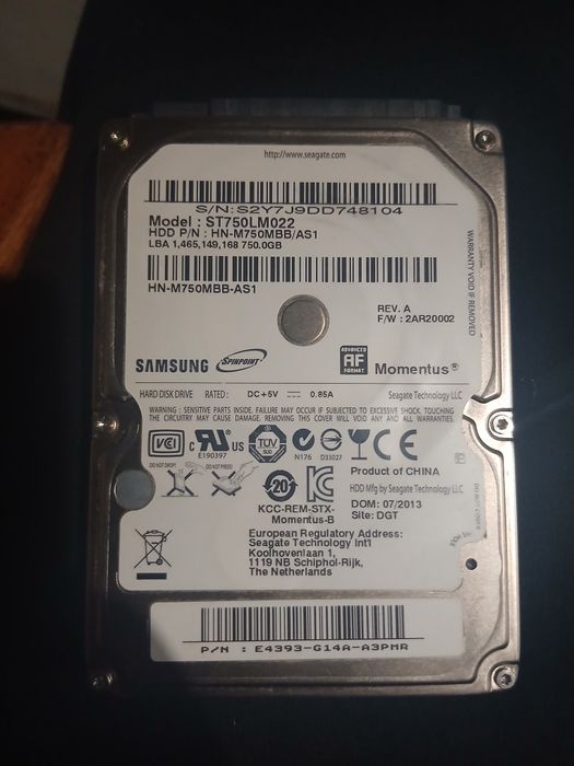 Диск памяти для ноутбука