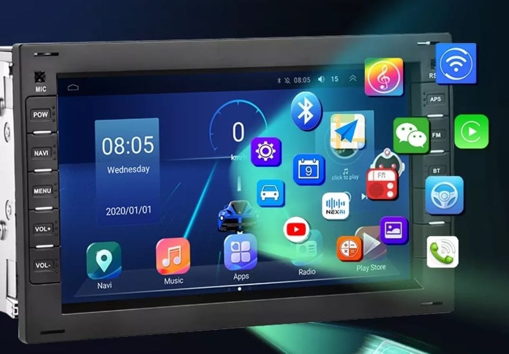 Auto Rádio Android GPS Volkswagen Golf 4 T5 Transporter Seat Skoda Ford...