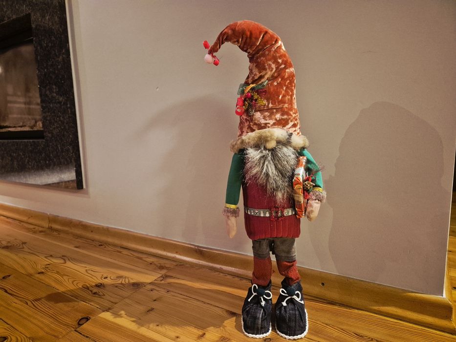 Nowy Duży Krasnal świąteczny skrzat na święta  zimowy krasnolud elf