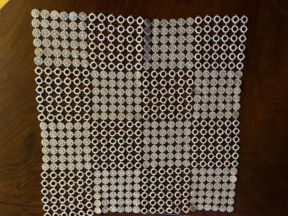 Conjunto de naperons em crochet anos 50