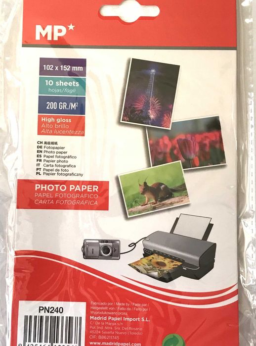 Papier fotograficzny ok 102x152mm 1kpl-10szt błysk
