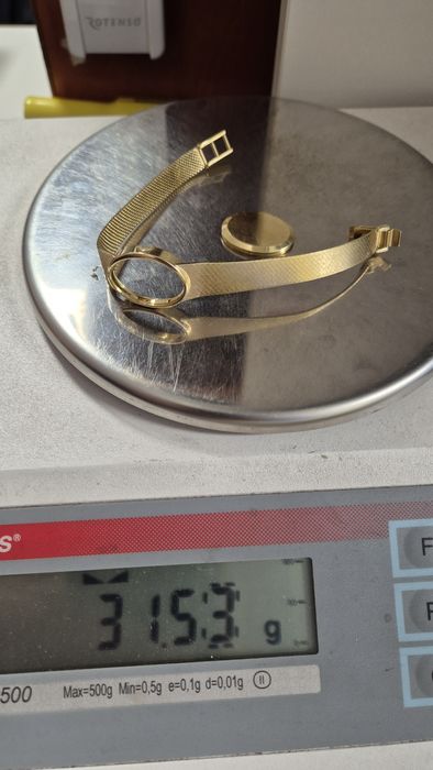 Złoty  Damski zegarek Tissot próba  750