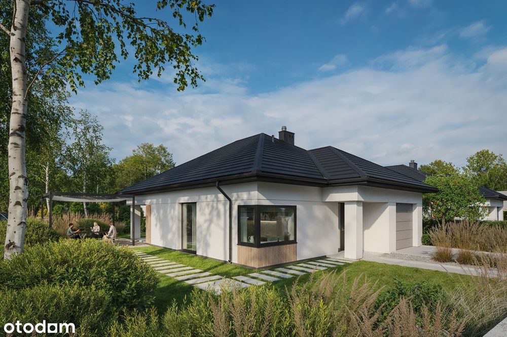 Nowy dom parterowy 112 m² – 2 sypialnie – spokojna, zdrojowa okolica