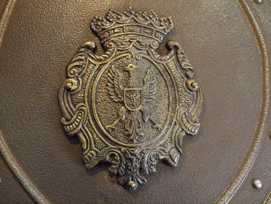 Ryngraf w stylu XVII-w. do szabel z herbem Radziwiłłów, blacha 200 lat