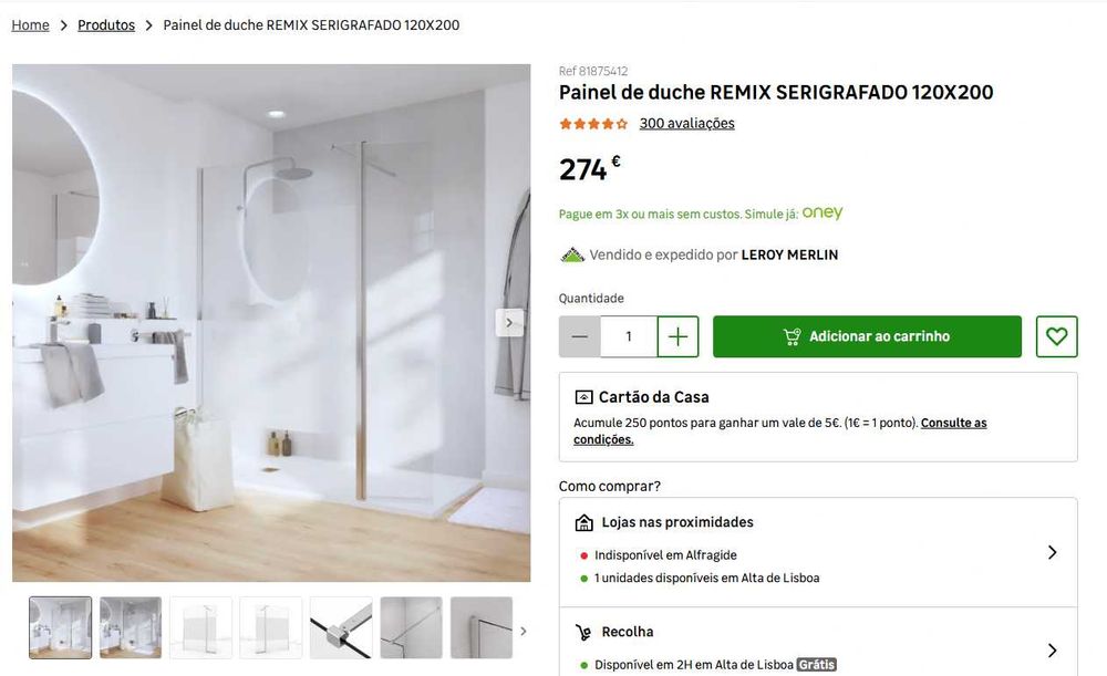 Painel de duche REMIX SERIGRAFADO 120X200 | Vidro de Duche