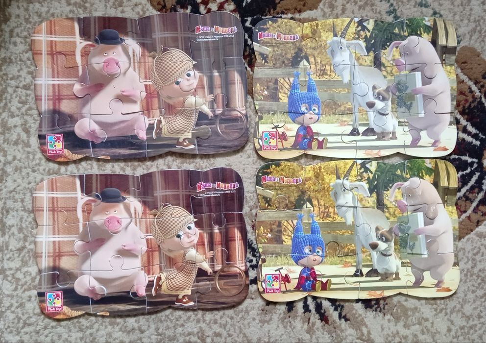 Пазли магнітні майже нові, по 12 елементів