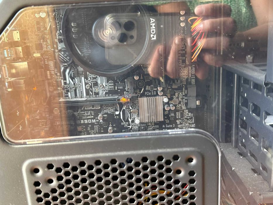 computador 4gaming zeus + teclado mars e rato 4gaming + monitor hp