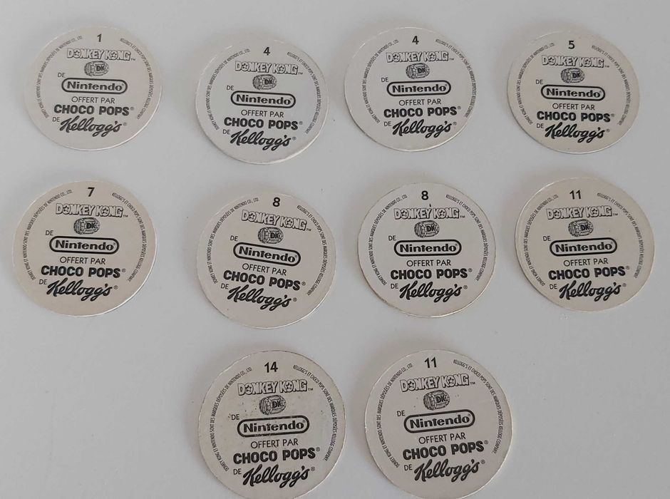 Donkey Kong Nintendo Tazos Pogs Kellogg's Choco Pops (Anos 90)