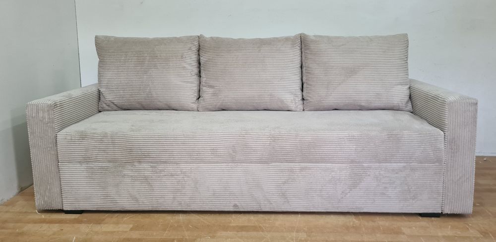 Nowa sofa automat sprężyny sztruks welur plusz kanapa wersalka tapczan