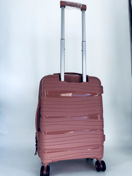 Nowa PP elastyczna walizka mała kabinowa pudrowy róż