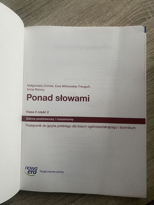 Ponad slowami - klasa 2 część 2