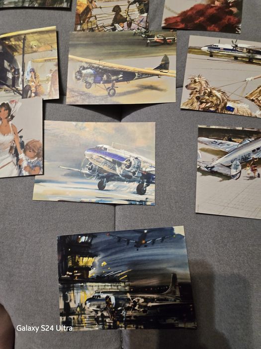 Pocztówki LOT Janusz Grabiański