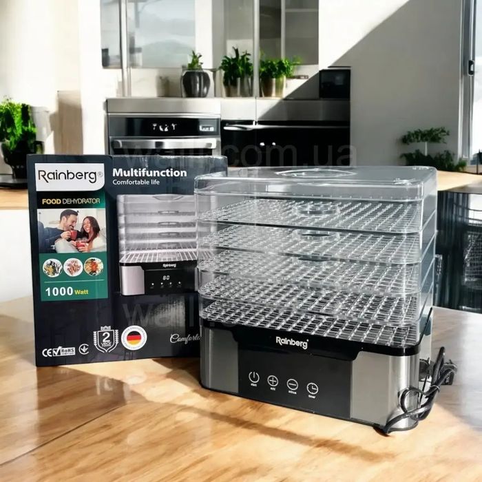 Потужний дегідратор 1000 Вт! Сушка для фруктів RB-2291 Електросушка