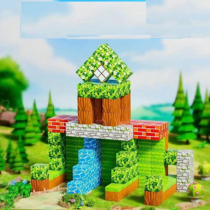 Магнітний конструктор Майнкрафт 146 дет магнитный Minecraft