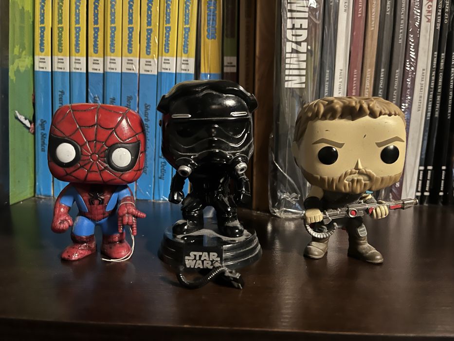 3 Figurki Funko Pop Spider Man, Thor, Tie Fighter