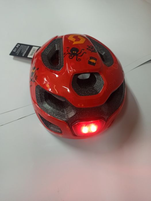 Kask rowerowy dziecięcy Scott Spunto 46-52cm lampka LED NOWY