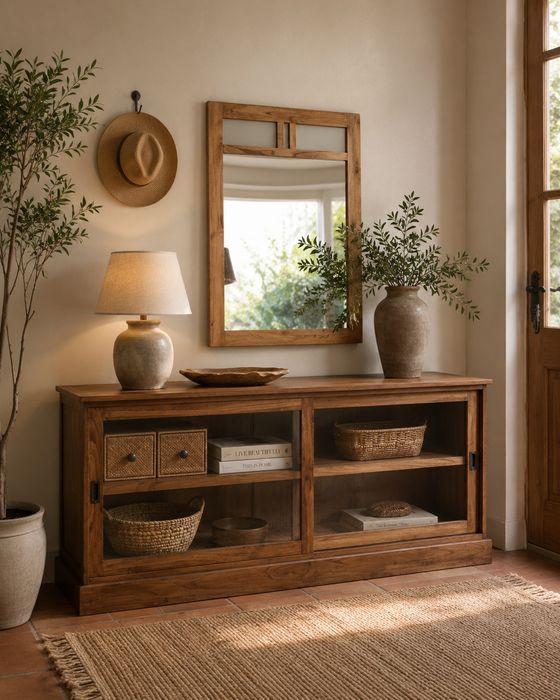 espelho decoração parede, tela, quadro, rattan, talha, rustico