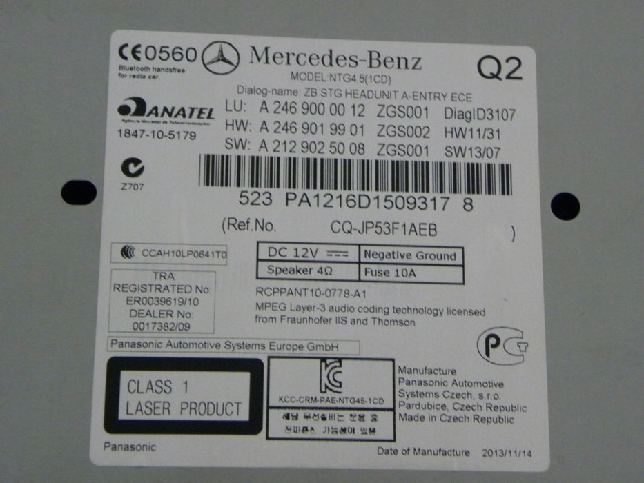radio nawigacja mercedes b 246 e 212 nówe oryginał