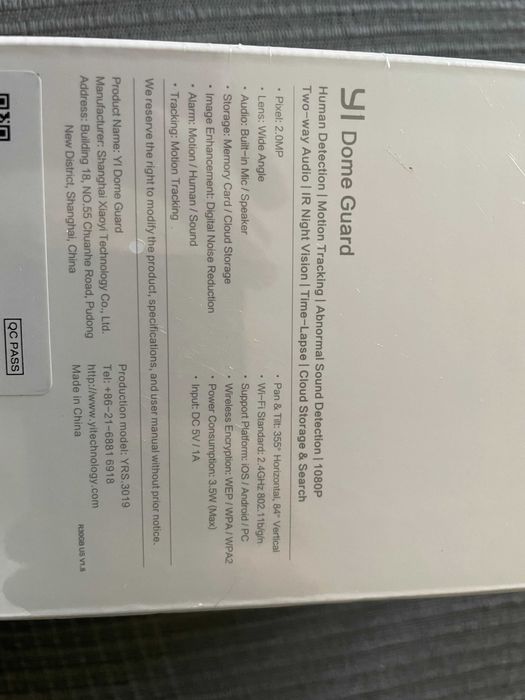 Câmera Segurança / Vigia Bebes WIFI | 1080P | Gestão  Android ou iOS