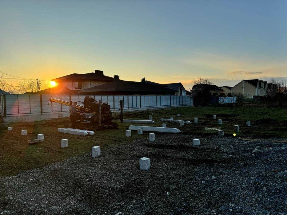 Фундамент для Модульних, Каркасних, Будинків з цегли, Забивка свай