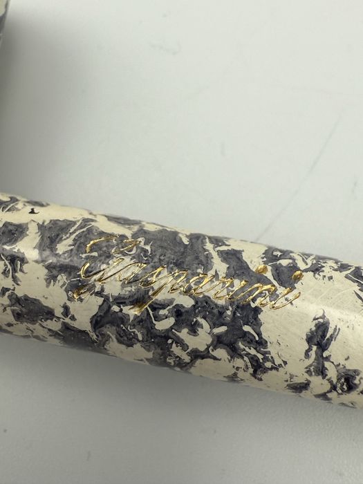 Fajka Gasparini - produkcja Włoska, lata 70-90, kształt Bent, marmur