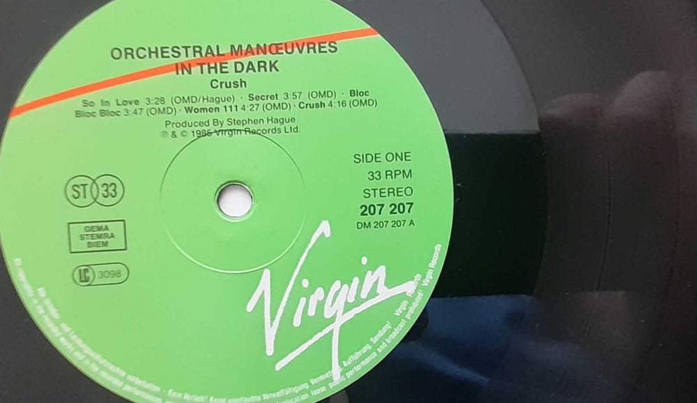LP Winyl OMD Crush (EX-) 1 Press