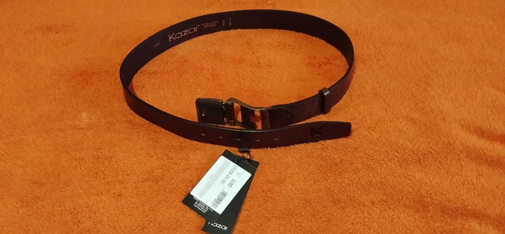 Nowy pasek skórzany Kazar, czarny