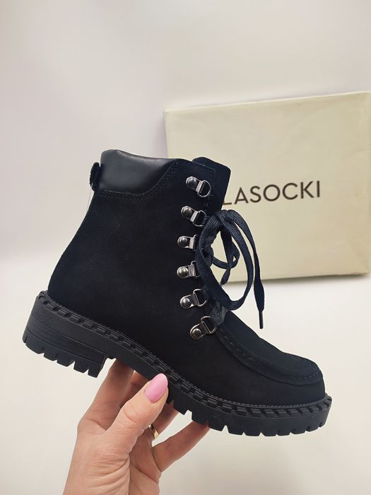 Botki trzewiki skóra naturalna skórzane ankle boots workery old money