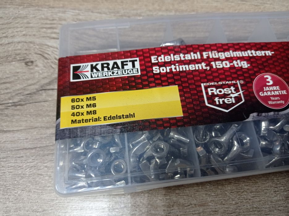 Набор барашковых гаек нержавейка M5 M6 M8 150шт