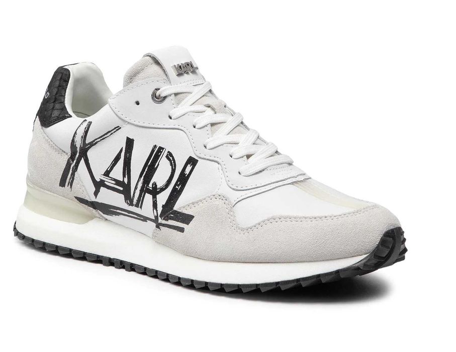 KARL LAGERFELD VELOCITOR ART DECO  Sneakersy KL52916 Biały rozmiar 46