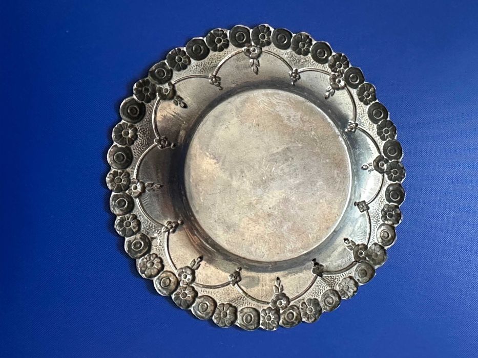 Salva/Bilheteira antiga em prata