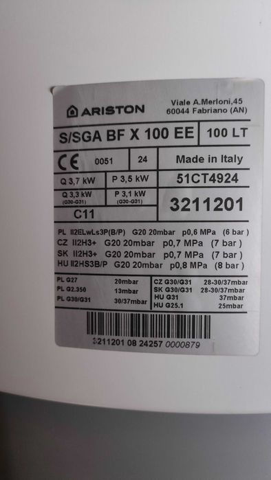 Bojler Ariston S/SGA BF X 100 EE