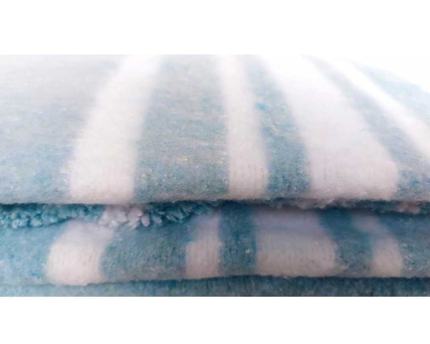 Koc gruby do jogi bawełniany fitness mata 155x220 niebieski nowy XXL