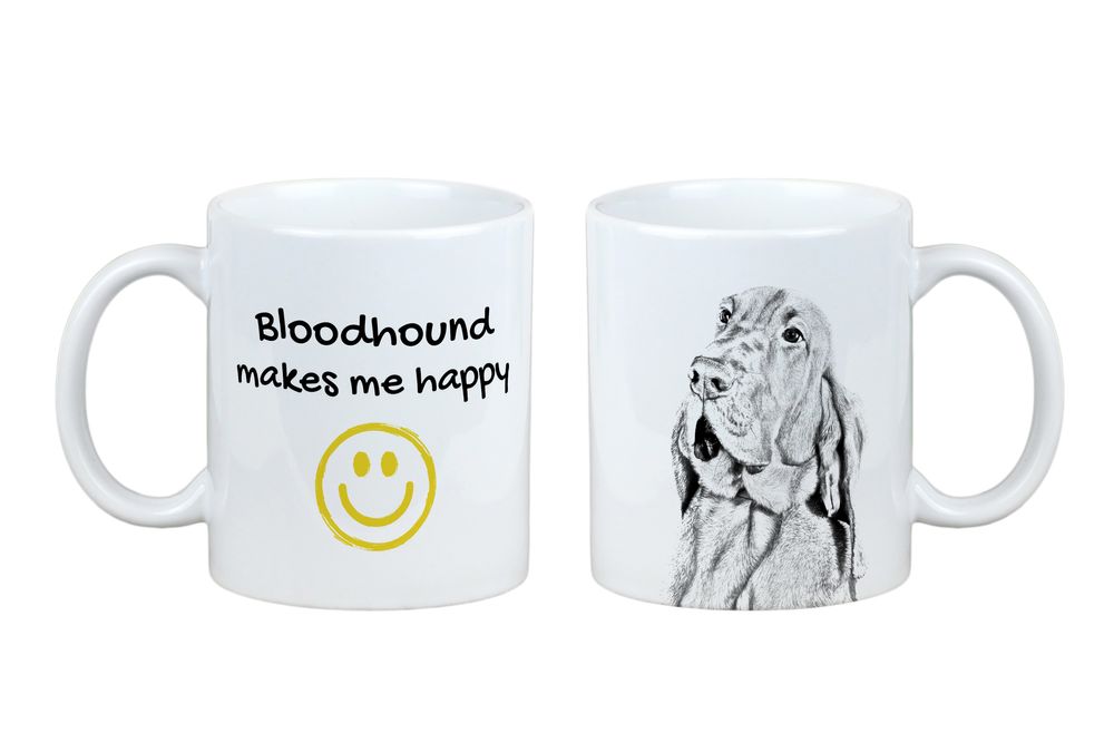 Bloodhound kubek z psem Makes me happy Art-Dog