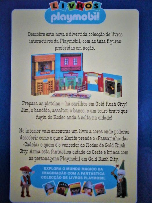 Livros Playmobil, 1 cidade 3 Dimensões, 1 Livro d Histórias, 5 Figuras