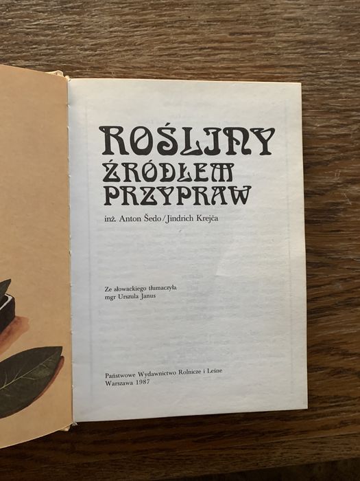 Sedo A., - Rośliny źródłem przypraw