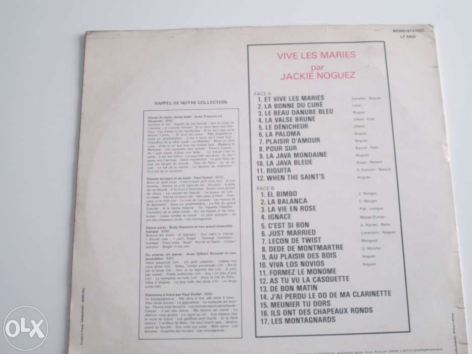 Disco de vinil,  - Vive les mariés (LP)