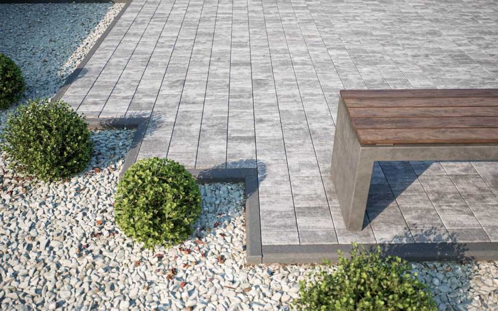 Kostka  BRUK Futura Lunga Modern szary multicolor