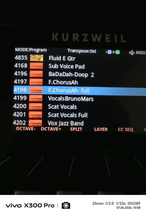 Kurzweil sample PC4 i nowe wersje K2XXX