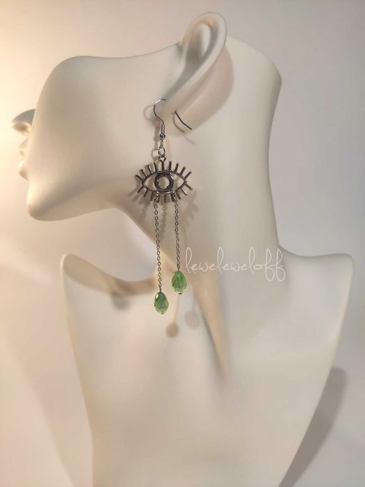 Kolczyki oko aestethic y2k alt punk rock fairy grunge core cyber anime