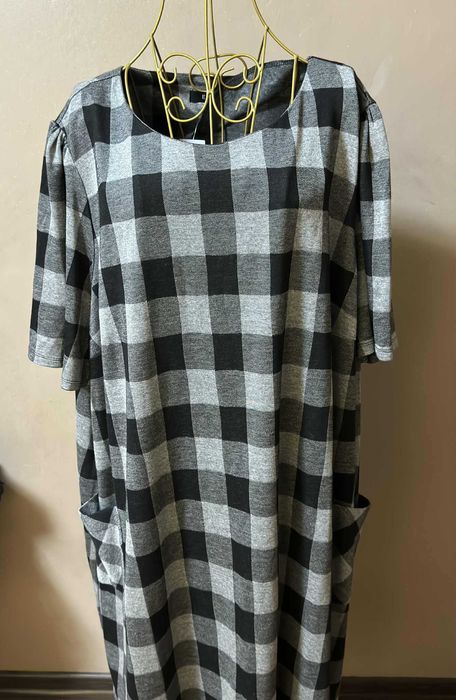 Evans sukienka plus size 9XL krata oversize wysyłka inpost GRATIS